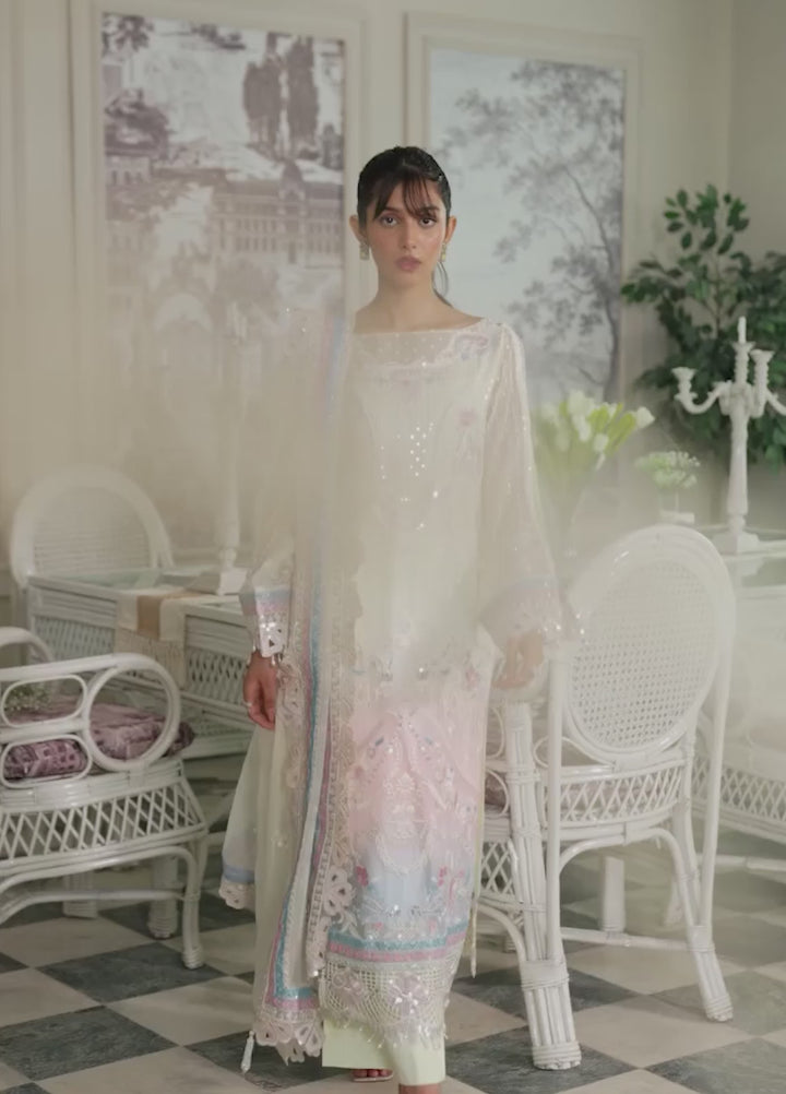 Zebtan Women Unstitched Embroidered Chiffon 3 Piece Suit ZM-01 Festive Collection