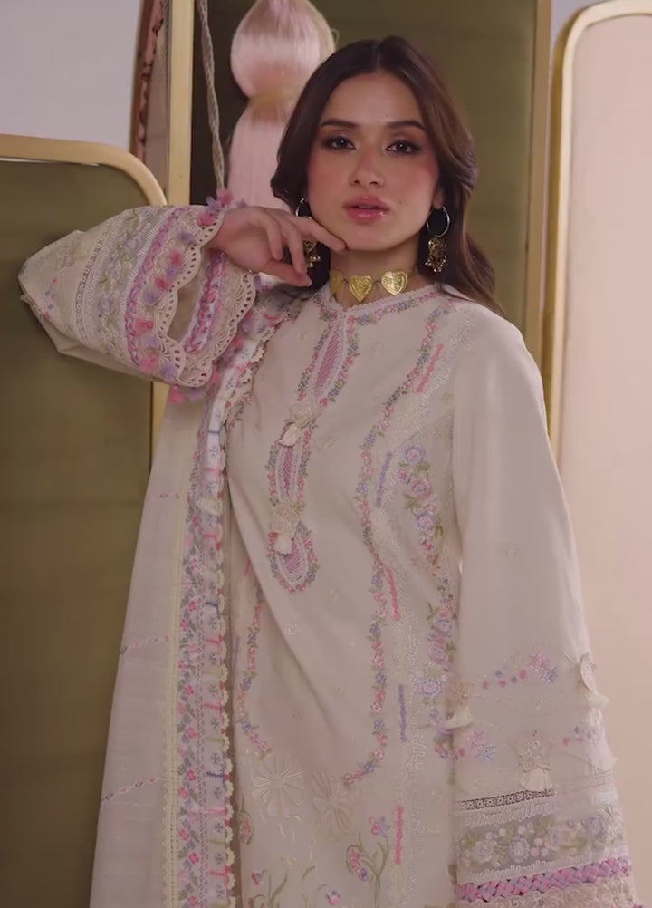 Qalamkar Unstitched Embroidered Lawn 3 Piece Suit QLK26ULF ELMA QFL-1 - Festive Collection