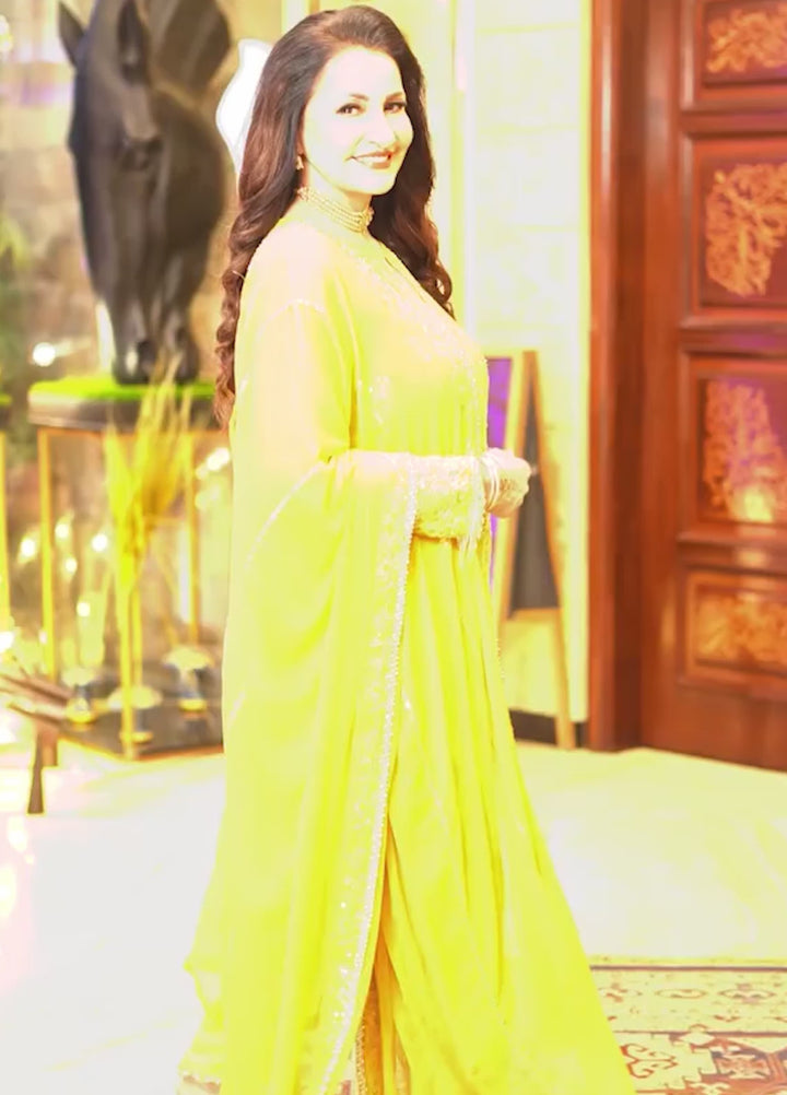 Savoir by Sahane Embroidered Chiffon Suits Unstitched 3 Piece CT-140005 Girasol - Luxury Collection