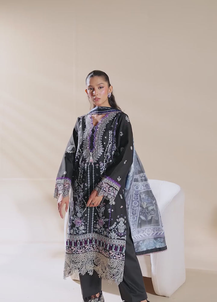 Uniluxe Unstitched Embroidered Lawn 3 Piece Suit LU00006 Strech Limo - Casual Collection