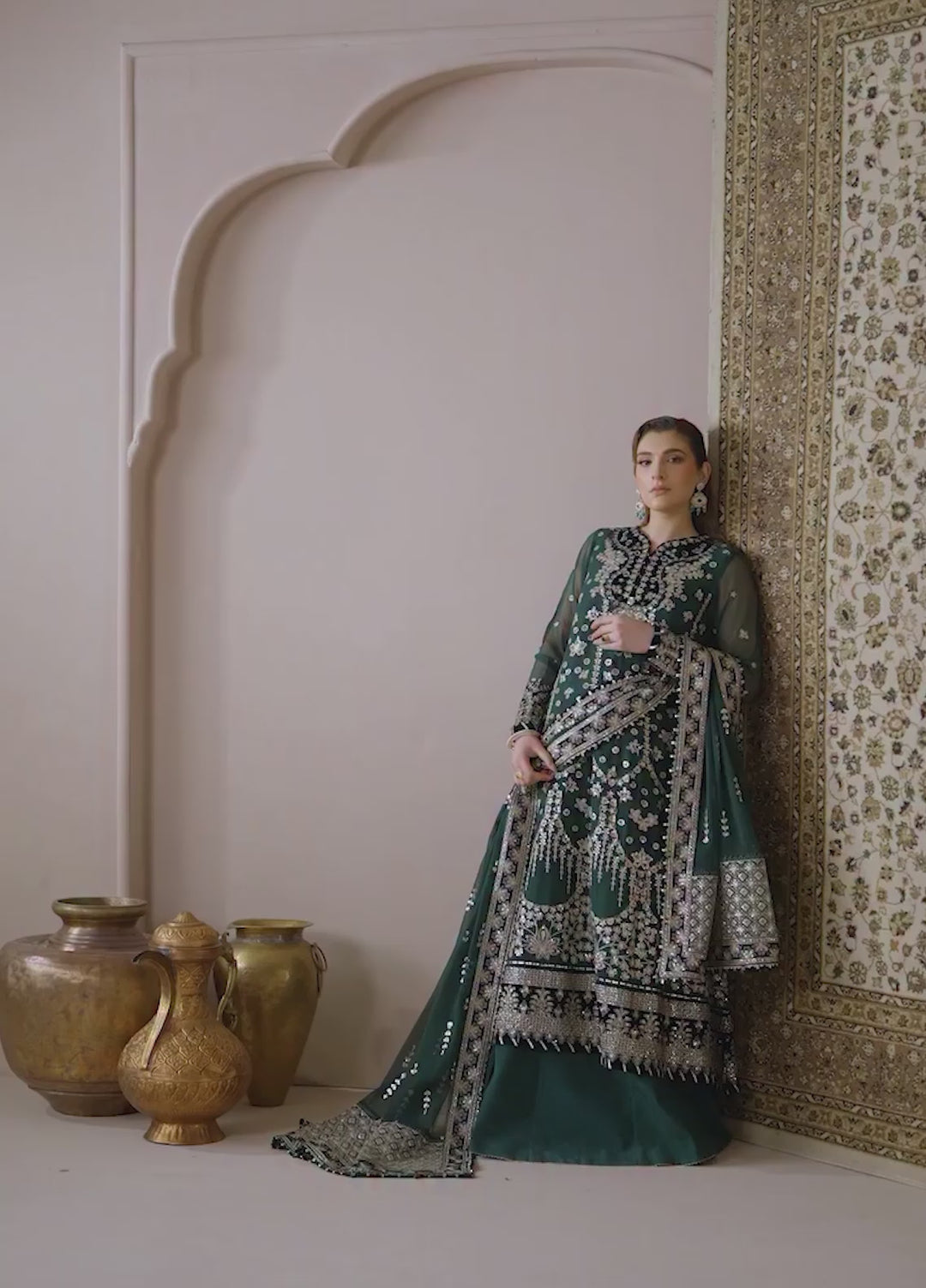 Neorah by Xenia Formals Unstitched Chiffon Embroidered 3 Piece Suit XE26UN D-5 QAIFA - Festive Collection