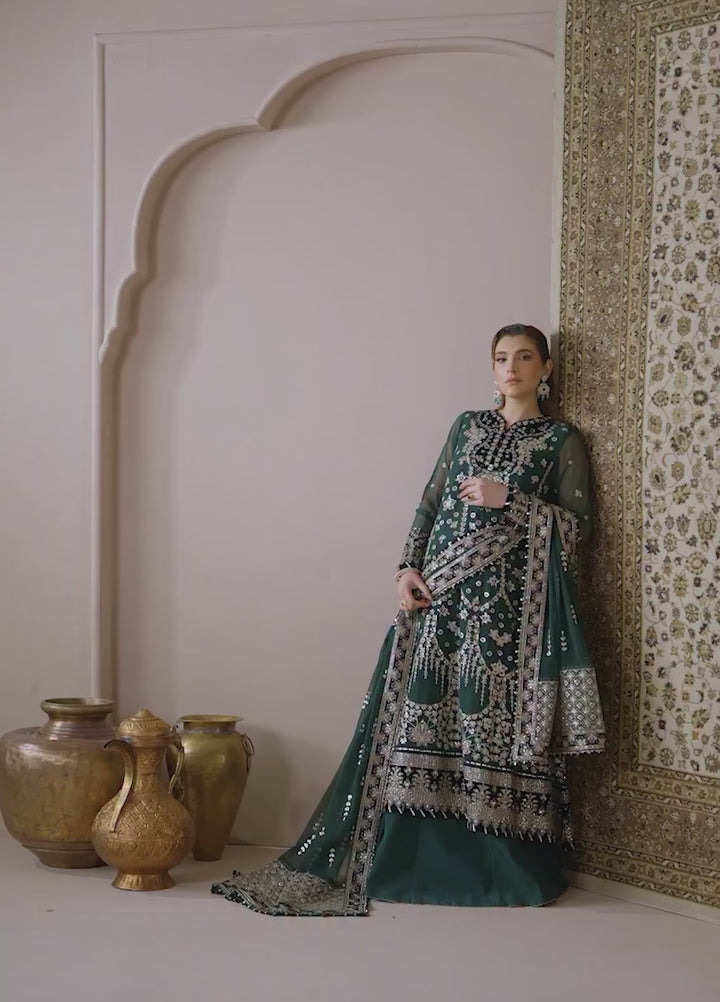 Neorah by Xenia Formals Unstitched Chiffon Embroidered 3 Piece Suit XE26UN D-5 QAIFA - Festive Collection