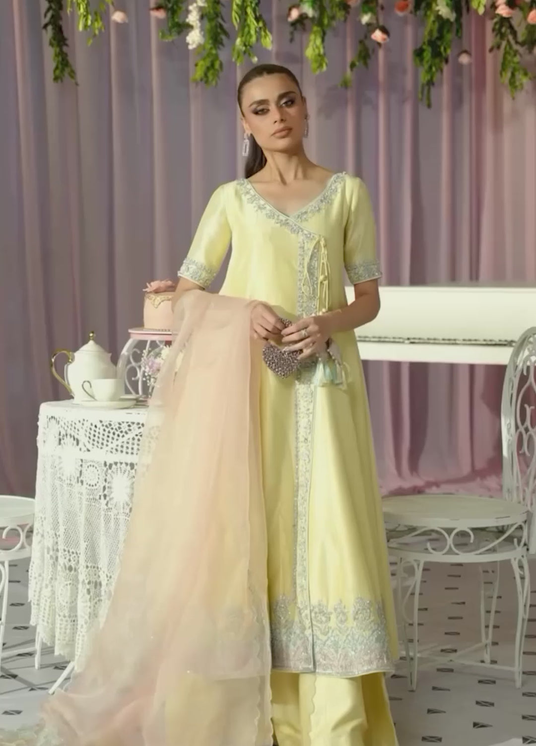 Sera From Nizka By Nida Rehan RTW Hand work Raw Silk 3 Piece Suit Auren - Festive Collection