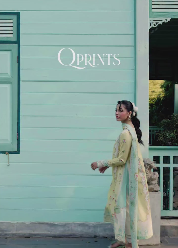 Q Prints by Qalamkar Unstitched Lawn Printed 3 Piece Suit QLK26QP Jovie - Summer Collection