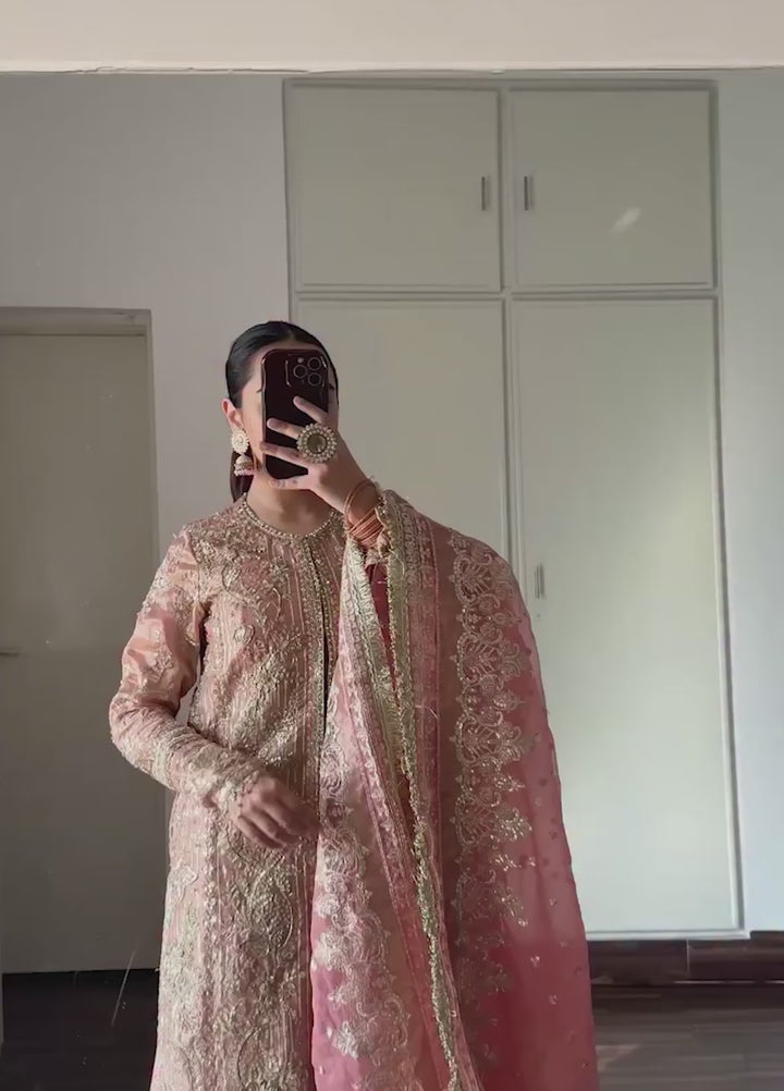 Shehnai by Afrozeh Unstitched Hand work Tissue Zari 3 Piece Suit AF26USW Aabroo AFR-0151 - Wedding Collection