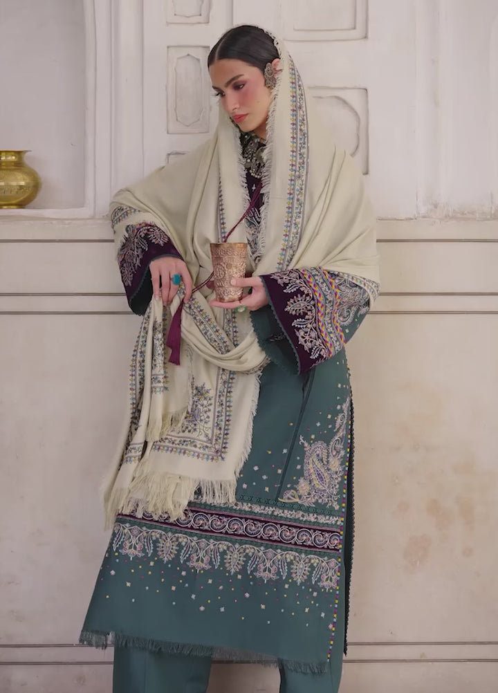 Gulnar by Bin Ilyas Unstitched Embroidered Karandi 3 Piece Suit BI26UGK 1014A - Festive Collection