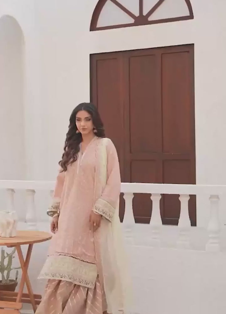 Salitex Unstitched Embroidered Chiffon 3 Piece Suit SUNW7CH114 - Festive Collection