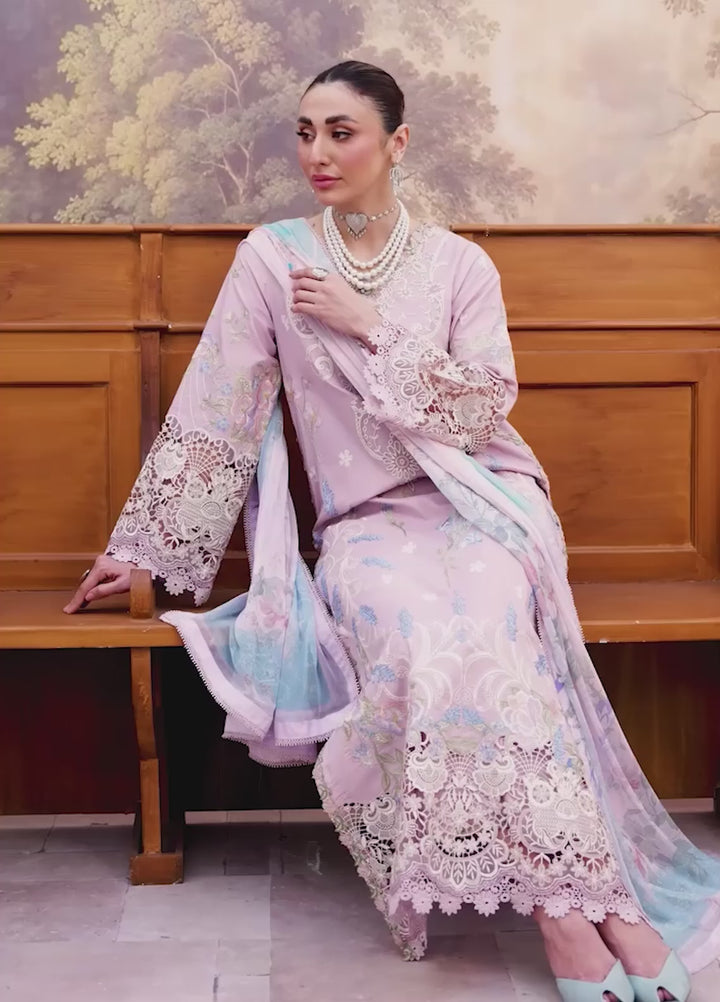 Floral Reverie by Roheenaz Unstitched Embroidered Lawn 3 Piece Suit RN26UFRL PETAL BLOOM - Festive Collection