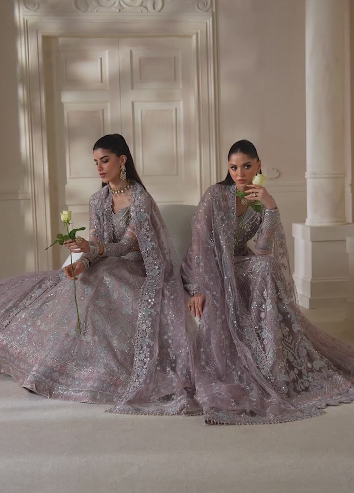 Chantelle by Baroque Unstitched Net Embroidered Suits 3 Piece BQ25FC CH14-04 - Festive Collection