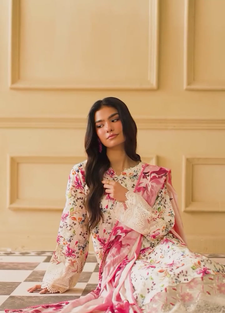 Daria by Riaz Arts Unstitched Embroidered Lawn 3 Piece Suit DA26UCT DA-60 - Summer Collection