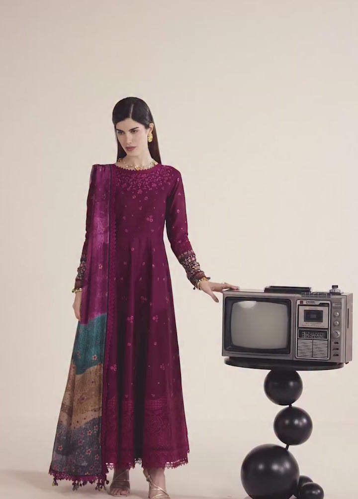 Iris by Jazmin Unstitched Embroidered Lawn 3 Piece Suit JZ26ULI IL26-D02 - Eid Collection