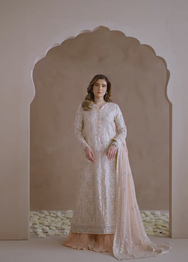 Neorah by Xenia Formals Unstitched Chiffon Embroidered 3 Piece Suit XE26UN D-6 IDRAK - Festive Collection