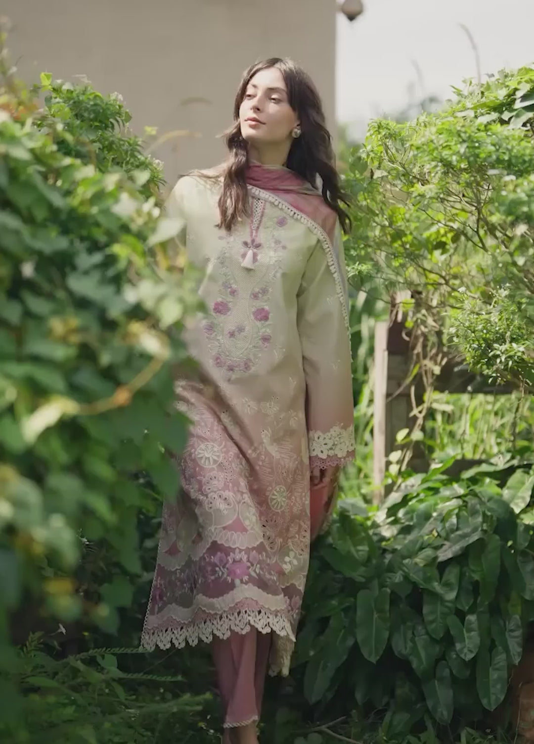 Solace by Mushq Unstitched Chikankari Lawn 3 Piece Suit MU26ULS Petal Pull MUNSS260204 - Festive Collection