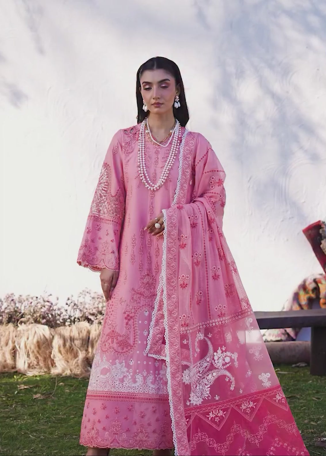 Aura of Flora by Zarizaa Unstitched Embroidered Luxury Lawn 3 Pcs Suit ZZ26UAFL ZA10-3ULE06P-2602 LYRA - Summer