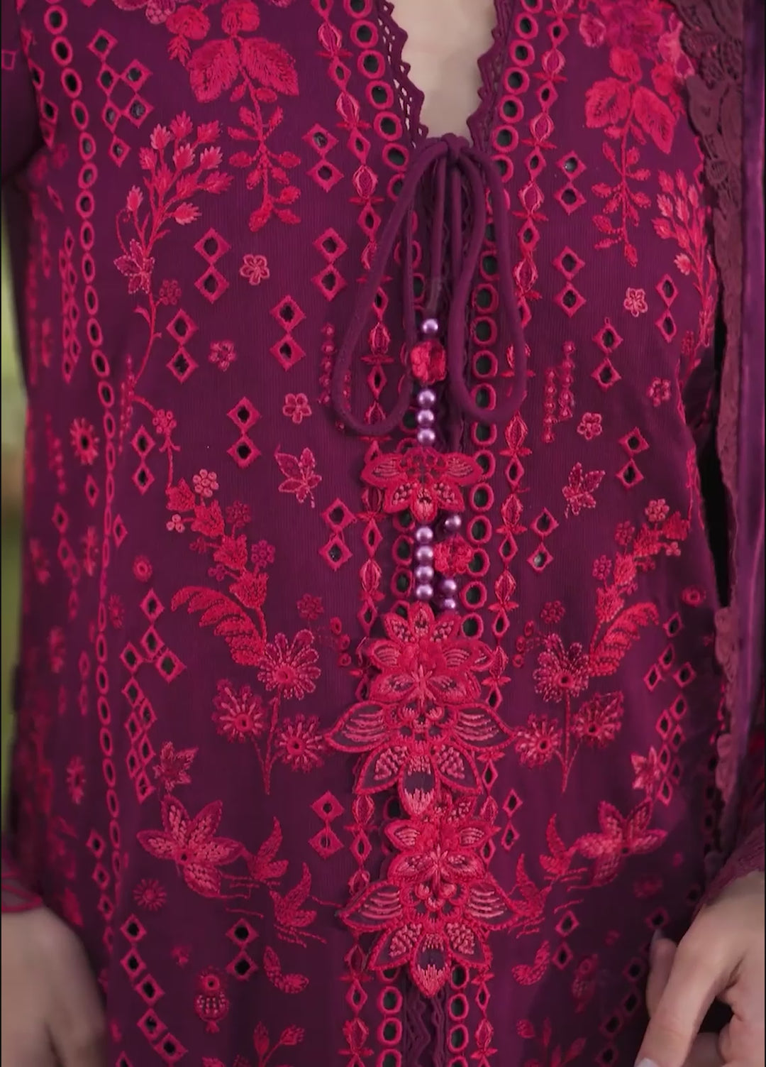 Amelia by Mahnur Unstitched Embroidered Corduroy 3 Piece Suit MN26ULW AM-02 - Winter Collection