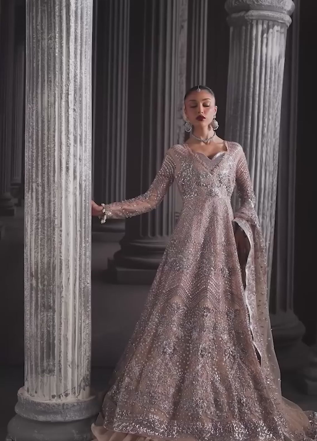 Muse Formal by Nureh Unstitched Embroidered Net 3 Piece Suit NU26UMF NFM-04 - Wedding Collection