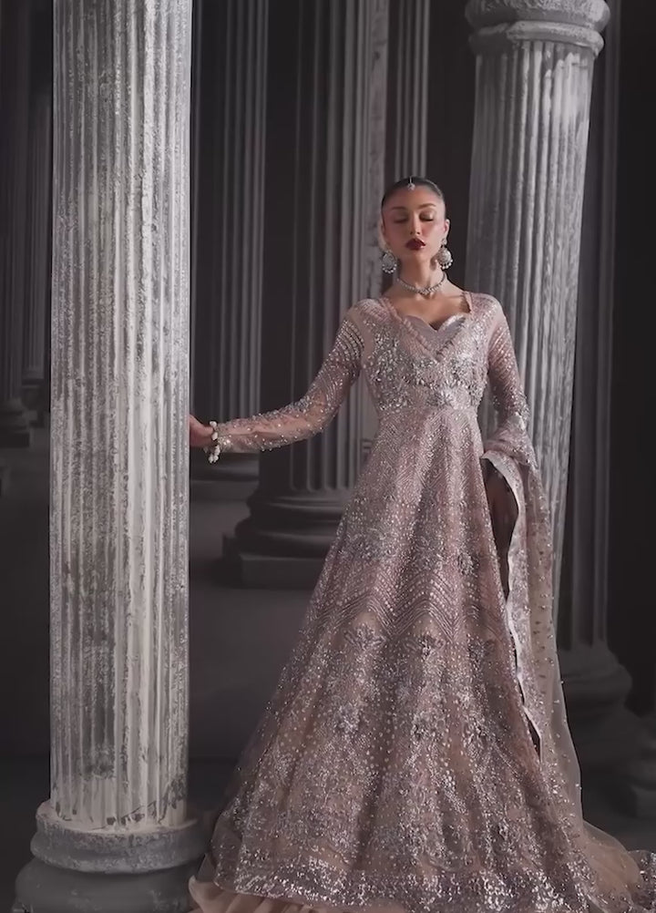Muse Formal by Nureh Unstitched Embroidered Net 3 Piece Suit NU26UMF NFM-04 - Wedding Collection