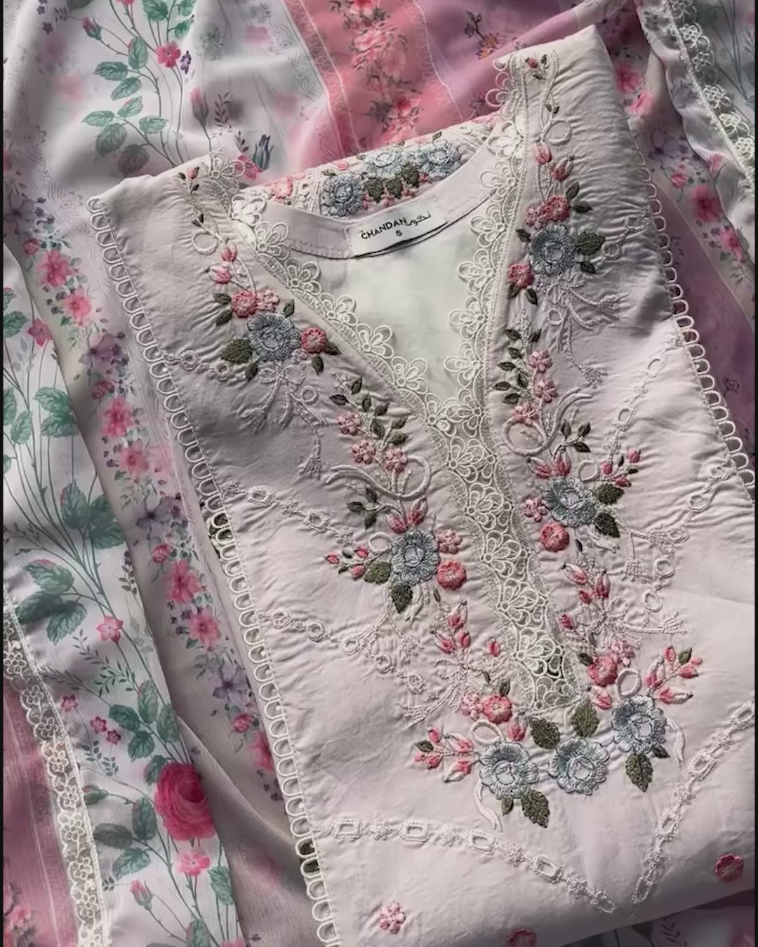 Chandan Nagri RTW Embroidered Lawn 3 Piece Suit Verdant Glow - Casual Collection