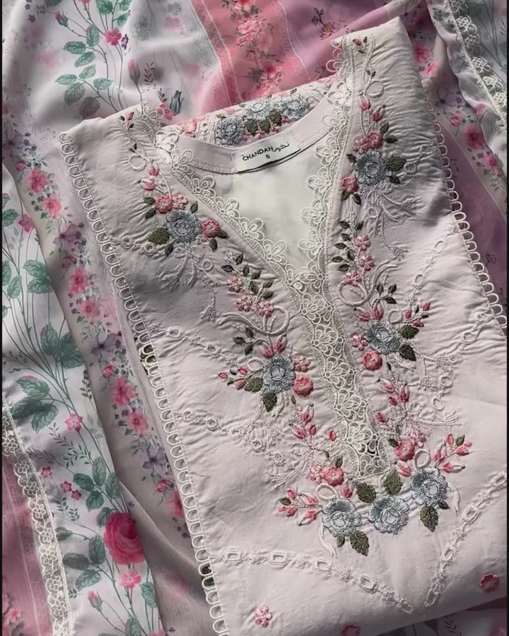 Chandan Nagri RTW Embroidered Lawn 3 Piece Suit Verdant Glow - Casual Collection
