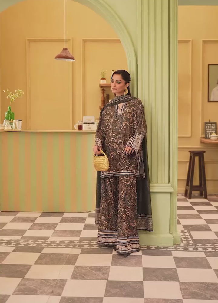 Retro by Maria Osama Khan RTW Printed Grip 3 Piece Suit MOK26PR Solene - Casual Collection