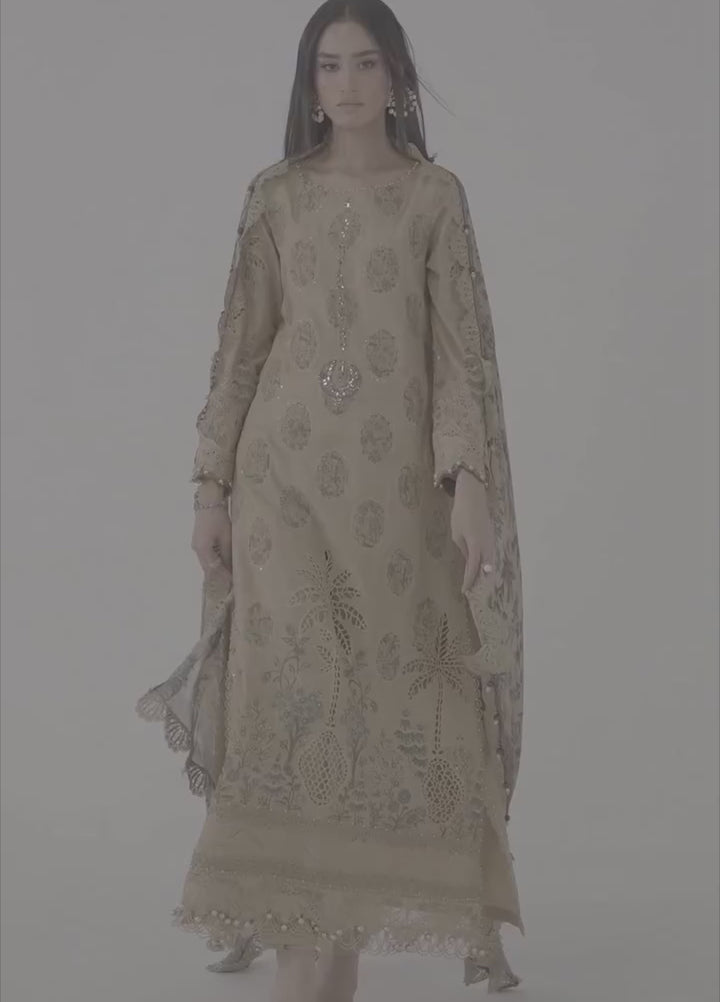 Maria B Unstitched Embroidered Luxury Lawn 3 Piece Suit MB26UEL 5A - Eid Collection