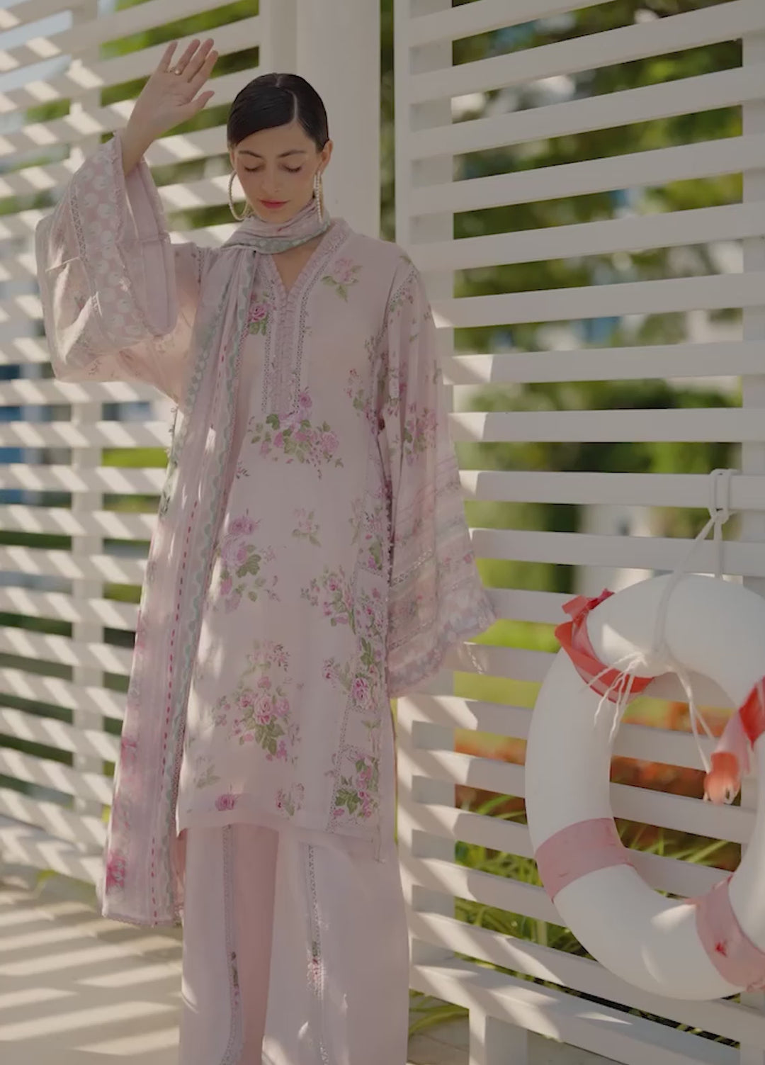 Santorini by Elaf Unstitched Lawn Printed 3 Piece Suit EL26US EPN-4B DOLL ME UP - Summer Collection