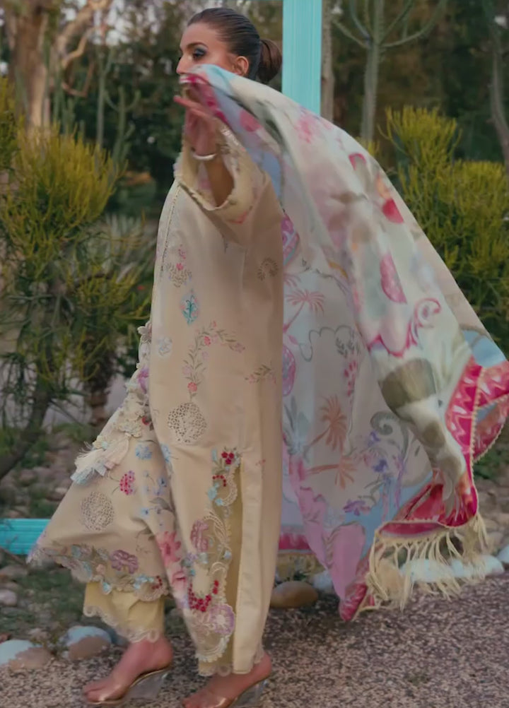 Bloom by Saira Shakira Unstitched Embroidered Lawn 3 Piece Suit SSR26ULB MAELLE-06B - Eid Collection