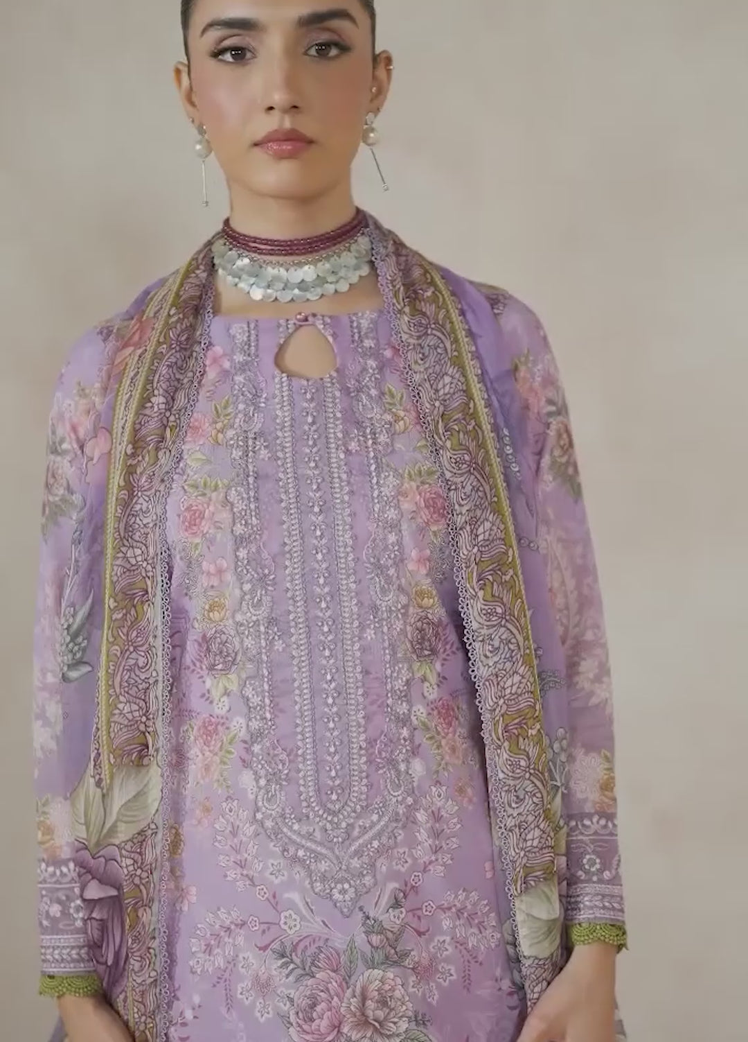 Gulaal Unstitched Embroidered Lawn 3 Piece Suit GL26ULF Nerine D-6 - Festive Collection