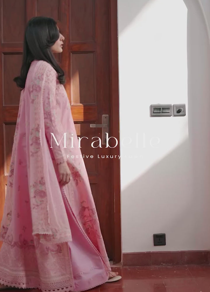 Mirabelle by Emaan Adeel Unstitched Embroidered Luxury Lawn 3 Piece Suit EA26UML D1 Fiona - Festive Collection