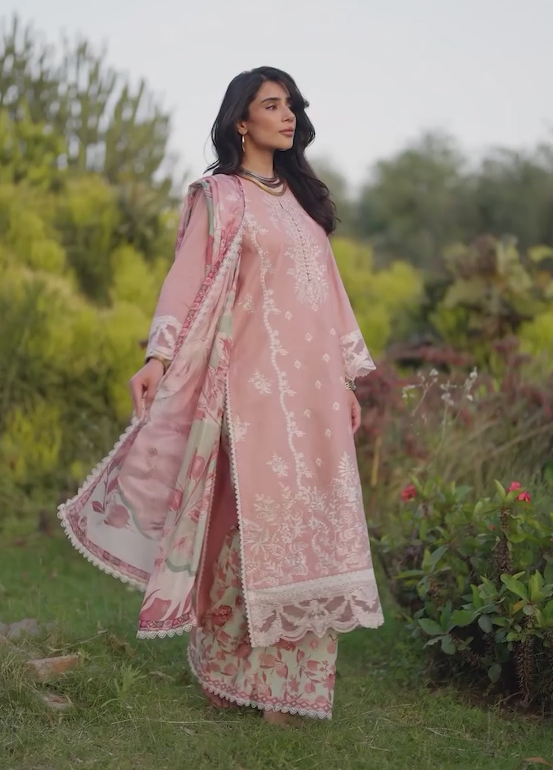 Zainab Chottani Unstitched Embroidered Lawn 3 Piece Suit ZC26ULE Esme 02 - Eid Collection