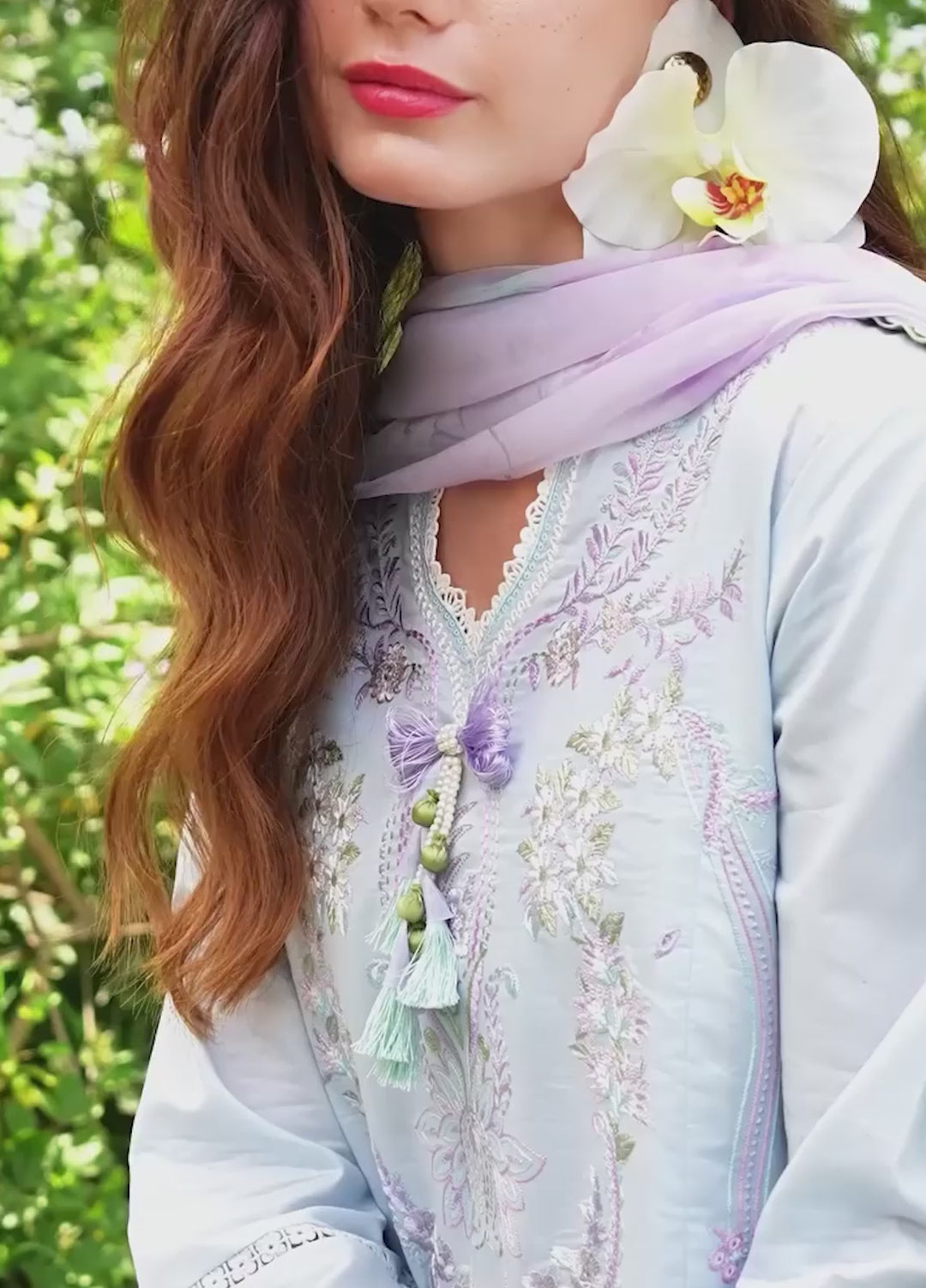 The Secret Garden by Mushq Unstitched Embroidered Lawn 3 Piece Suit MU26USG Ethereal Eden HUNSS260405 - Festive Collection