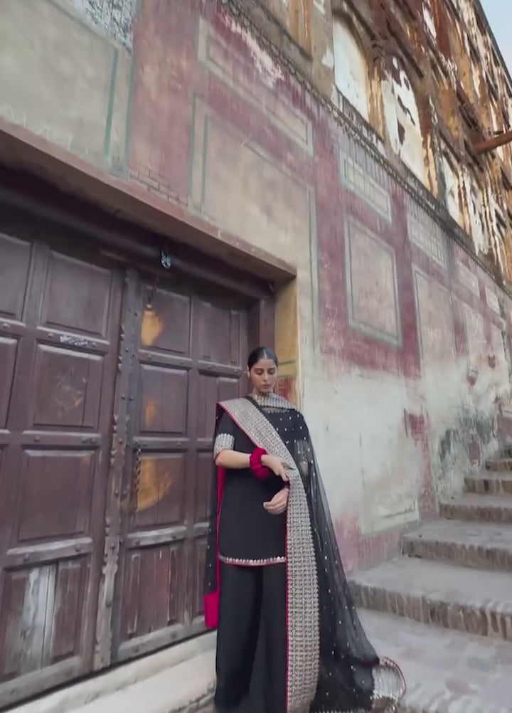 Koel by Jahaan RTW Embroidered Indian Raw Silk 3 Piece Suit Kaaf Festive Collection