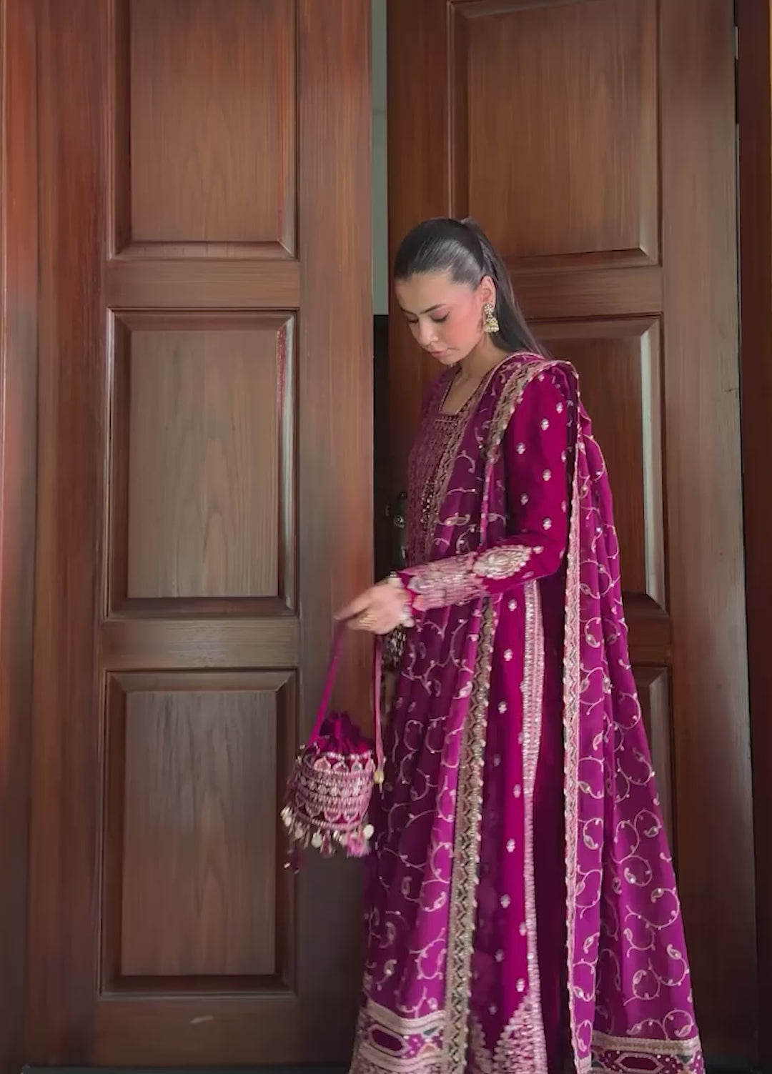 Chandni by Jazmin Unstitched Embroidered Velvet 3 Piece Suit JZ26UVC ZAIB CVF-26-D12 - Wedding Collection