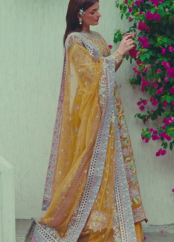 Pehli Nazar by Ayzel Unstitched Embroidered Organza 3 Piece Suit AAF26UPN Zarafshan AYZ-0162 - Wedding Collection