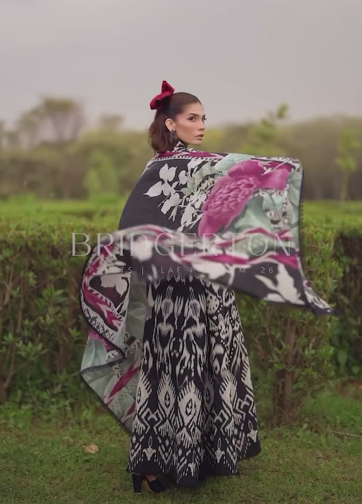 Bridgerton by Elaf Unstitched Printed Lawn 3 Piece Suit EL26ULB EPB-1B - Summer Collection