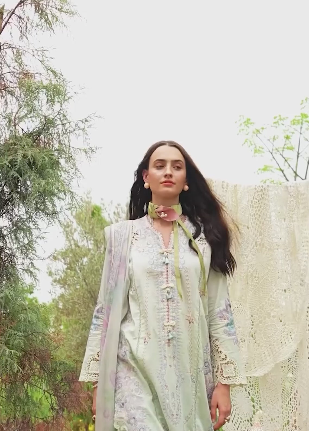 The Secret Garden by Mushq Unstitched Embroidered Lawn 3 Piece Suit MU26USG Garden Royale HUNSS260403 - Festive Collection