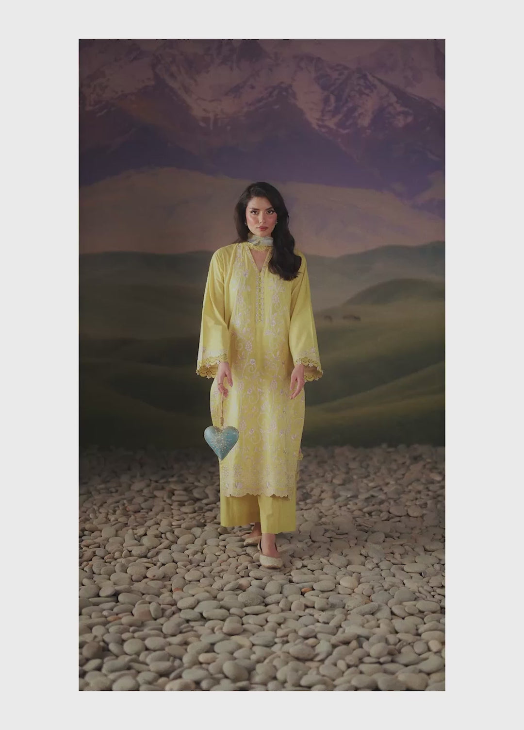 Sahar Unstitched Embroidered Lawn 3 Piece Suit Sunspell - Eid Collection