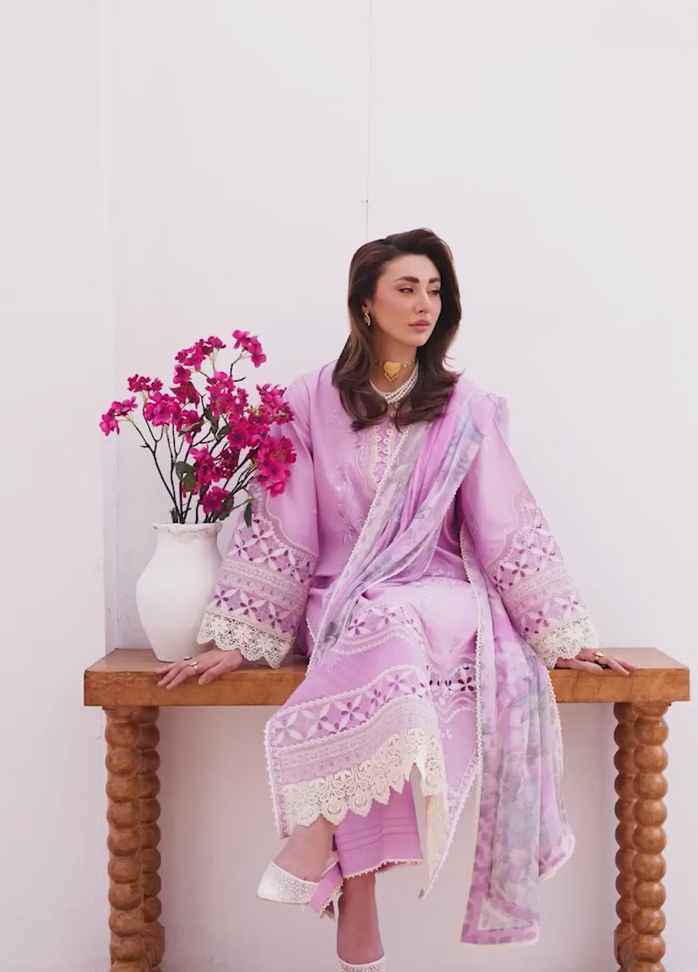 Floral Reverie by Roheenaz Unstitched Embroidered Lawn 3 Piece Suit RN26UFRL PASTEL DREAM - Festive Collection