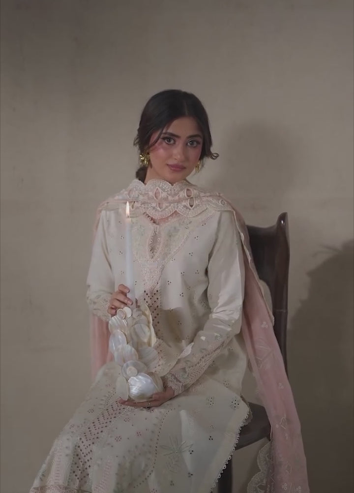 Saagar by Aabyaan Unstitched Embroidered Luxury Lawn 3 Piece Suit ABY26USL AL-6 Nairah - Festive Collection