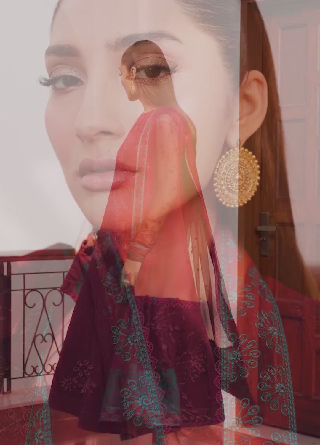 Nourah by Zarif Unstitched Embroidered Chiffon 3 Piece Suit ZR26UCN Nourah MAHAL ZF/ZQH/MAHAL 04 - Festive Collection