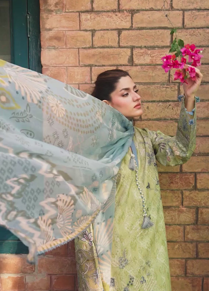Odyssey by Florent Unstitched Embroidered Lawn 3 Piece Suit FL26UOL FZ-8B - Eid Collection