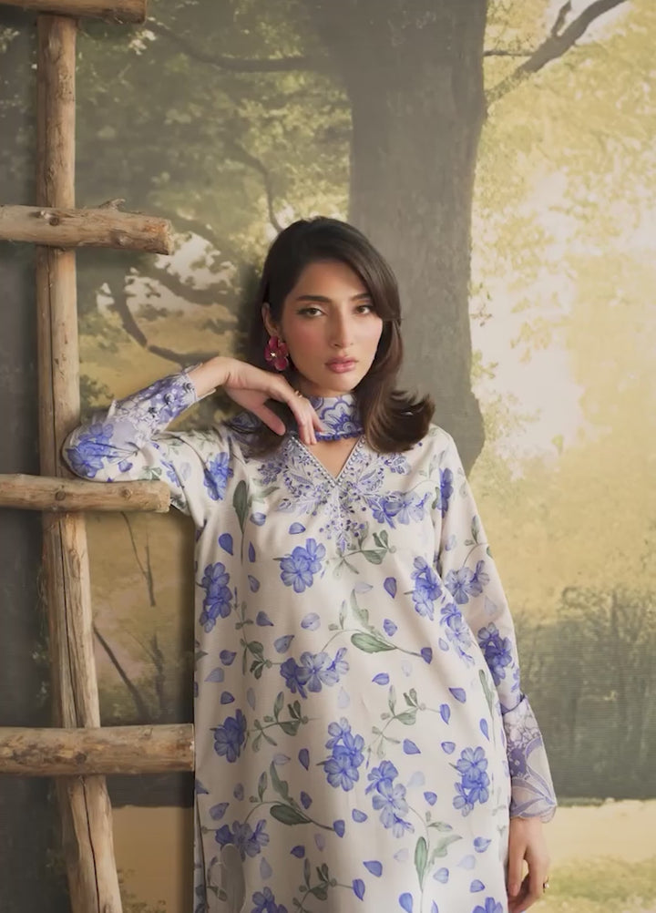 Bloom by Nureh Unstitched Embroidered Doria Lawn 3 Piece Suit NU26ULB BL-16 - Summer Collection