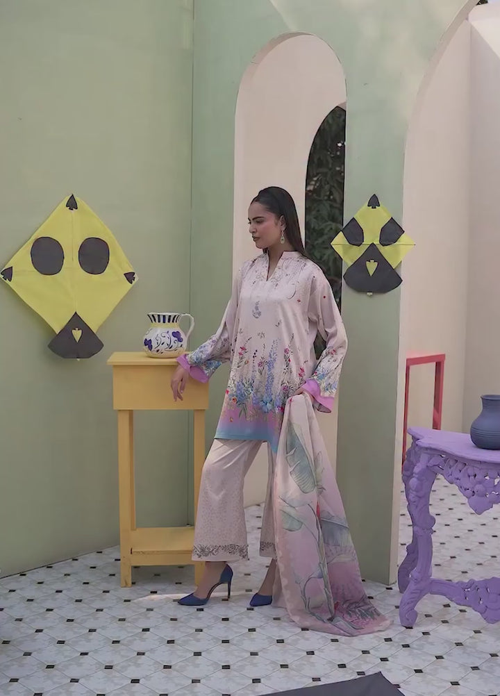 Printnation by Anayra Amal Unstitched Printed Ploy Raw Silk 3 Piece Soft Static - Casual Collection