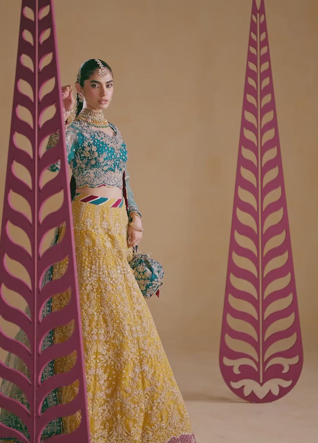Gulaal Unstitched Embroidered Organza Suits 3 Piece GL25UW ZOIA-WU-09 - Wedding Collection