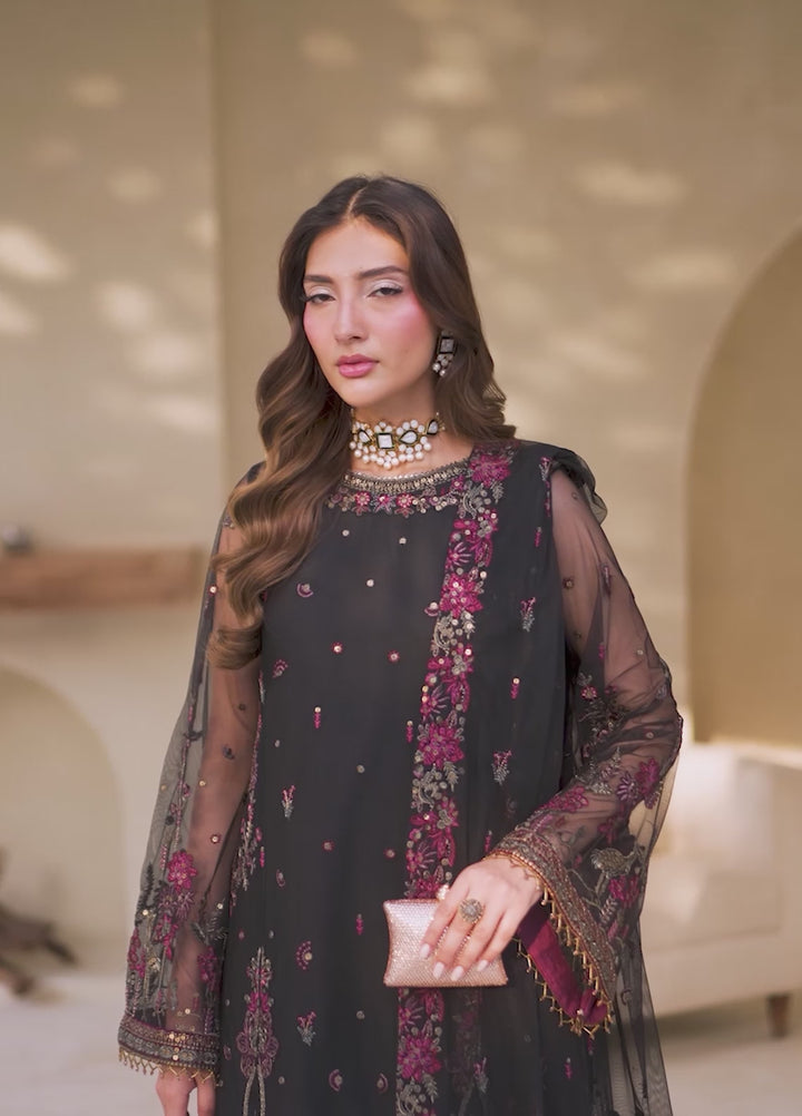 Meesa by Zarif Unstitched Net Embroidered Suits 3 Piece ZR25UF ZRF-ML-05 JEMIHA - Winter Collection