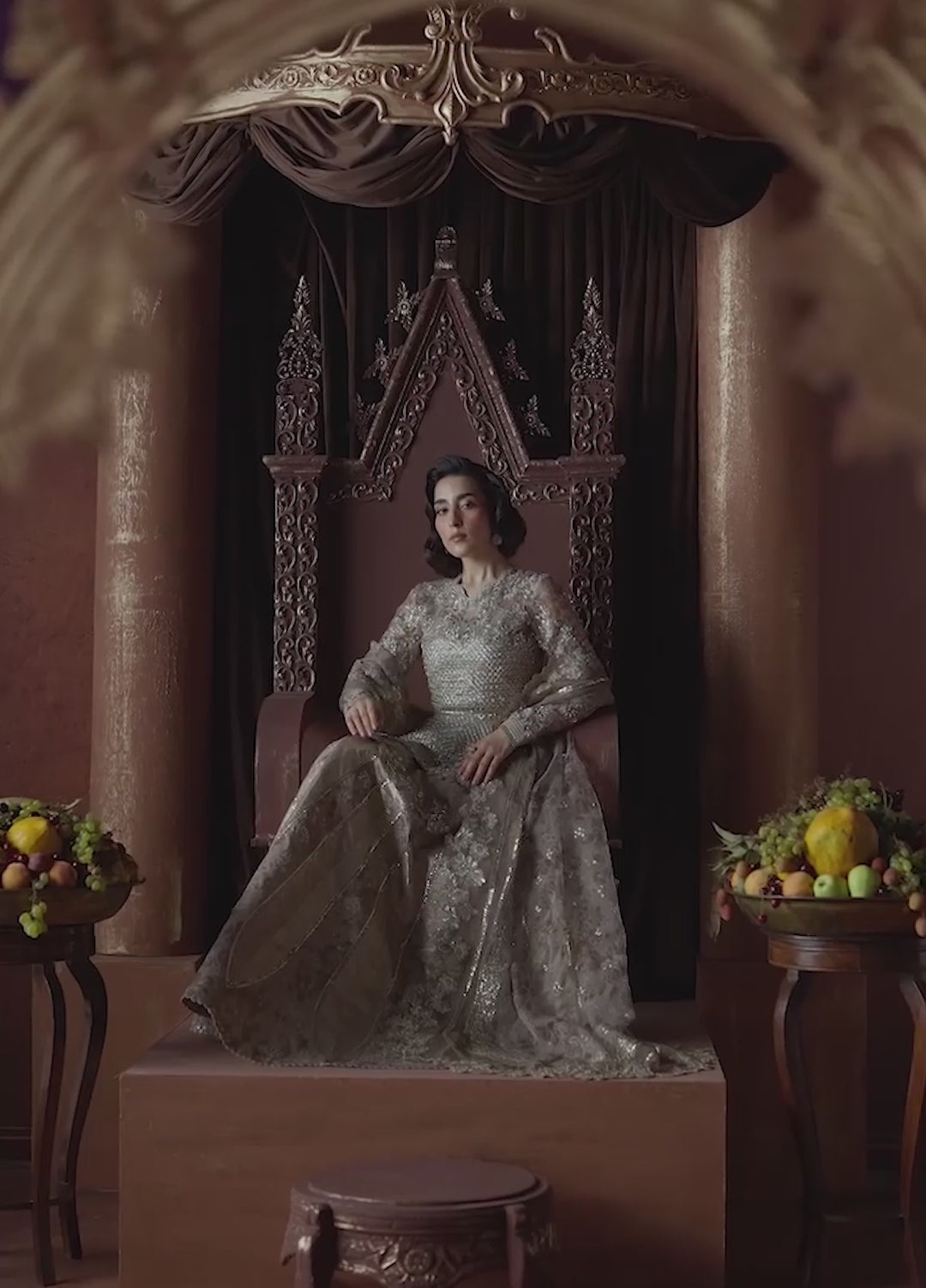 La Fuchsia by Afrozeh Unstitched Hand work Organza 3 Piece Suit AF26ULF Priestess FWU-0075 - Wedding Collection
