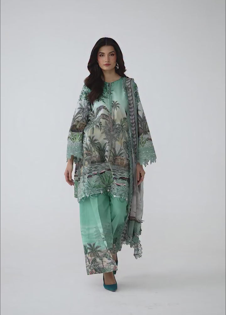 M Prints by Maria B Unstitched Printed Lawn 3 Piece Suit MB26UMP D-07 A - Summer Collection