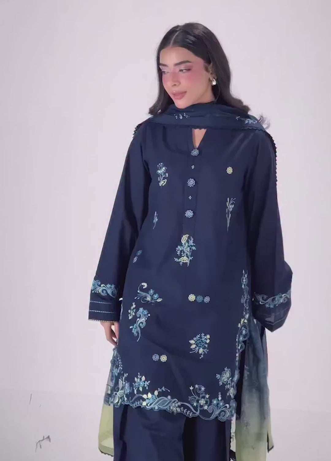 Blush N Bliss by Sahane Women RTW Embroidered Lawn 3 Piece Suit Moonberry LP63004 Casual Collection
