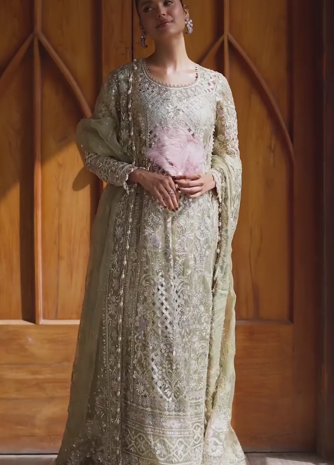 Dastangoi by Afrozeh Unstitched Embroidered Organza 3 Piece Suit AF26UDW Sukhan FW01218 - Wedding Collection