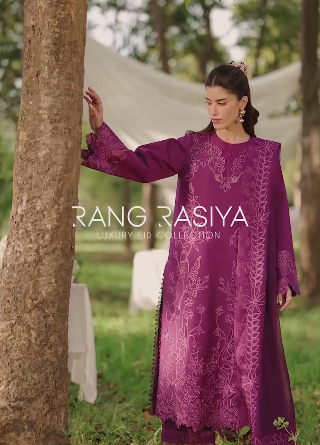 Rang Rasiya Unstitched Embroidered Luxury Lawn 3 Piece Suit RR26ULE ZAHA - Eid Collection
